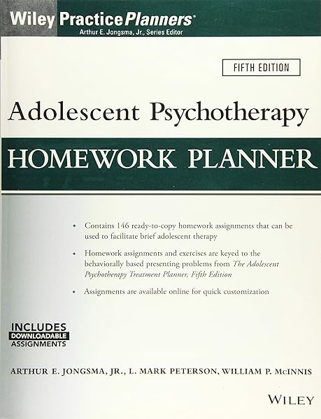  Adolescent Psychotherapy Homework Planner Practiceplanners 9781119246244 Berghuis David J Peterson L Mark Mcinnis William P Books