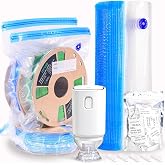 OVV3D Filament Storage Bags 30pcs, Plus Size 32X34cm 3D Printer Filament Storage Bags Vacuum Sealed Kit with 30 Desiccants, Auto Pump,Perfect for 3D Filament Storage or Using After Filament Dryer Box