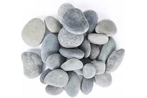Ausluru 11LB Stones Pebbles River Rocks, 100% Natural Hand-Picked Premium Decorative Pebbles, Ideal for Garden Landscaping, Home Decor, Aquariums, Painting, Crafting and Gifts, Green