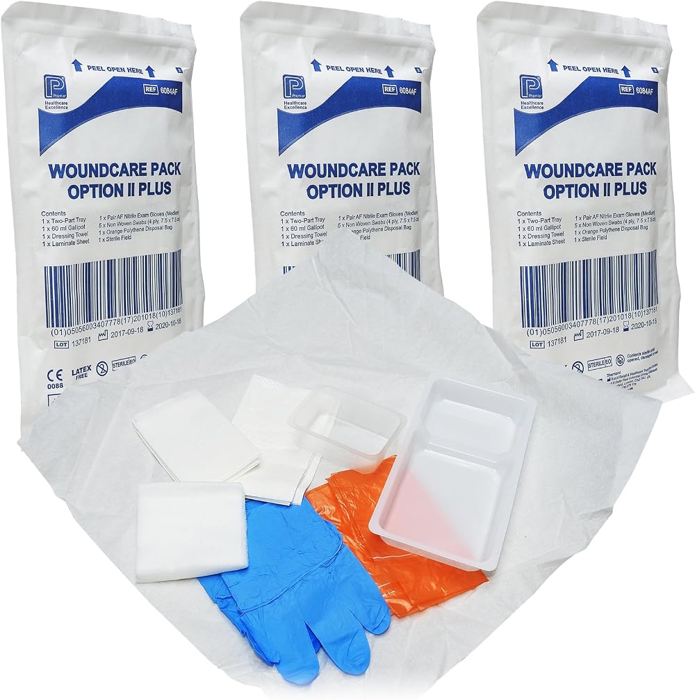 Premier Healthcare Procedure Pack II First Aid Sterile Woundcare Triple Pack
