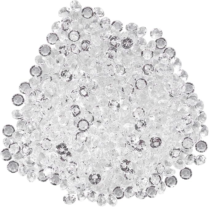 Acrylic Beads, Clear Acrylic Beads, Luxurious Transparent White DIY Art Projects Office for Home