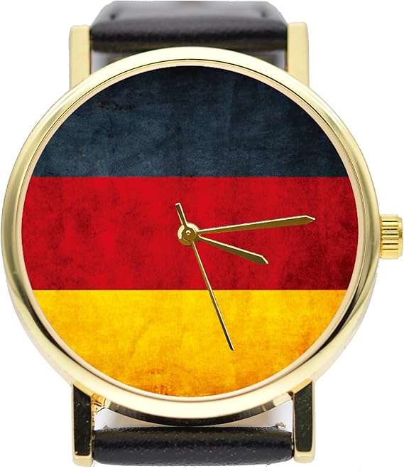 Amazon メンズ レディース通用腕時計 日本クオーツムーブメント製 防水 ドイツ国旗腕時計 つちけいろ レディース腕時計 腕時計 通販