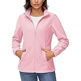 TACVASEN Women's Soft Fleece Jacket Lightweight Full Zip Sweatshirts Coat Casual Winter Warm Sweaters with Pockets