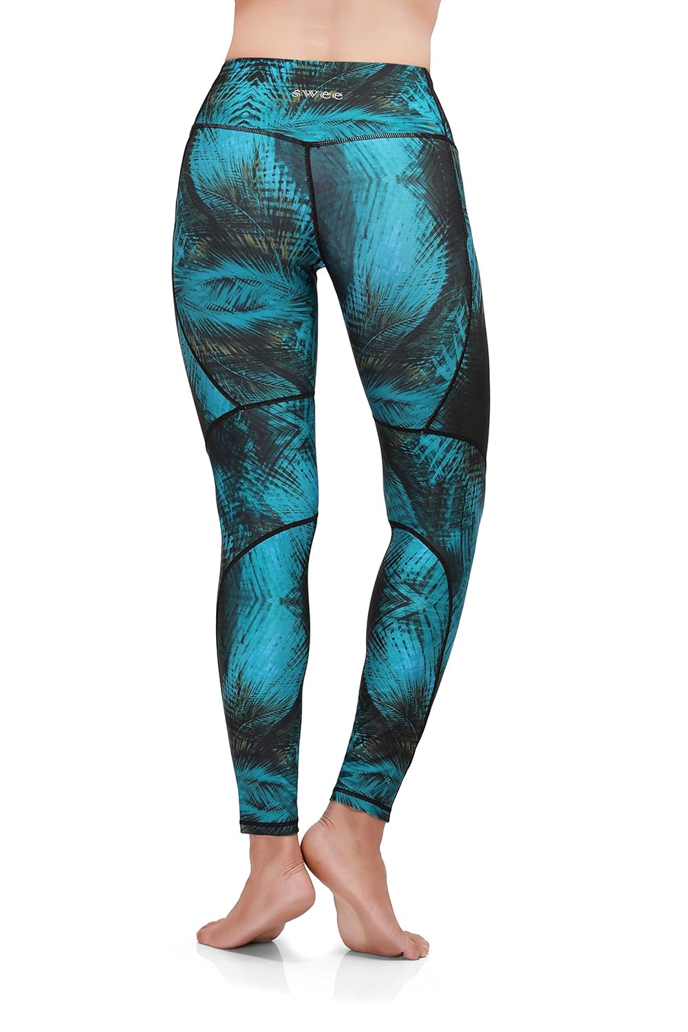 swee athletica activewear bottoms for women - turquoise/black