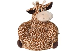 Trend Lab Giraffe Toddler Chair - Plush Pillow Kids Chair, Comfy Animal Chair for Toddlers 1-3 Years Old, 21x19x19 Inches - Baby Chair, Soft Toddler Lounge Chair, Kids Bean Bag Chair Alternative