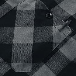 ZITY Men's Flannel Hoodie Shirts Casual Button Down