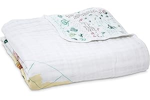 aden + anais 100% Cotton Muslin Baby Blanket Crib Bedding for Newborn Baby and Toddler, Nursery Blanket for Boys and Girls, Baby Registry and Shower Gift - Around The World