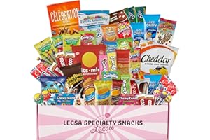 Snack Care Package - 60 Pcs Variety Pack of Treats for Kids and Adults - Snack Box with Cookies, Fun Size Candy, Drink Mix, P