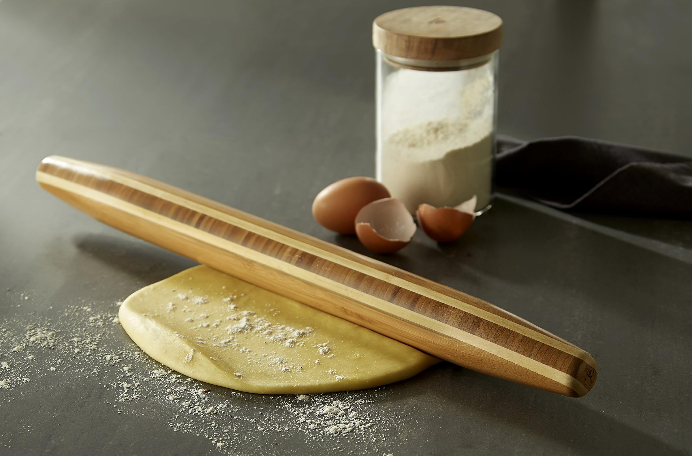 (Large) - Totally Bamboo 52.1cm Bamboo Tapered Rolling Pin