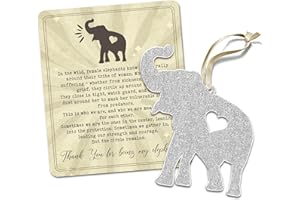PAWZITY Elephant Ornaments - Elephants Keepsake for Women Tribe - Galentines Valentines Birthday Christmas Sisterhood Friendship Gifts for Friends Female, Bestie, Sister - Acrylic Hanging Ornament