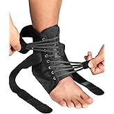 Fitomo Quick Lace Up Ankle Brace for Women Men with Removable Side Splints, Adjustable Ankle Support for Sprained Ankle Injury Recovery, Ankle Stabilizer for Basketball Volleyball Tennis, FSA Eligible