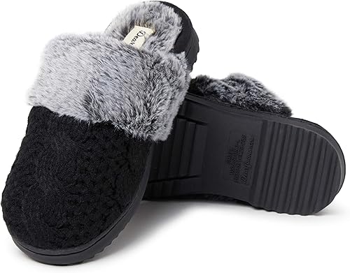 dearfoam cable knit slippers