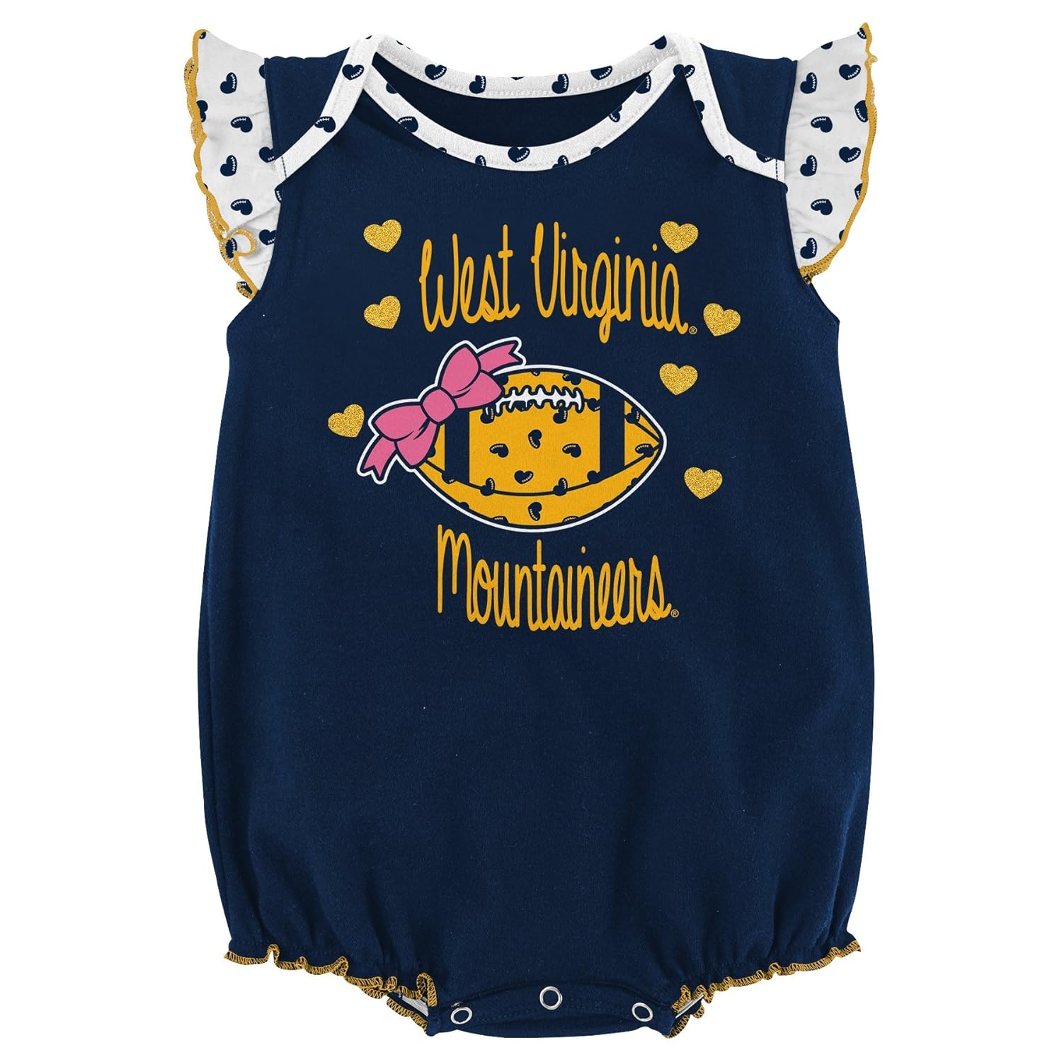 NCAA by Outerstuff NCAA boys Heart Fan 2 Piece Onesie Set