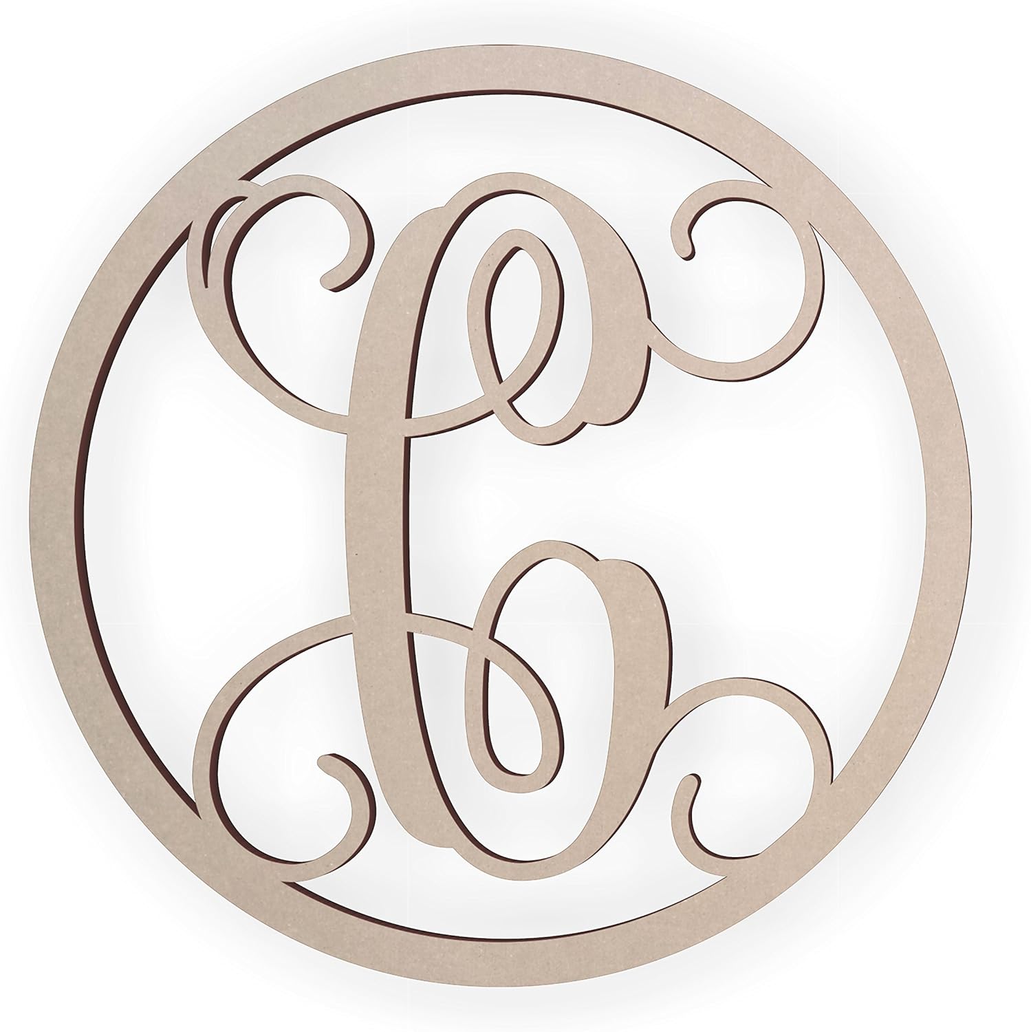 Jess and Jessica Wooden Letter C, Wooden Monogram Wall Hanging, Large