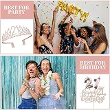 Amosking 21st Birthday Decorations for Her Sash Crown Cake Topper Balloons Kit view 7