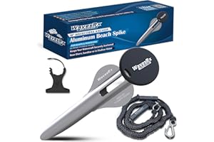 WAVESRX Patented Aluminum Spike Beach Anchor | Ultra-Light Sand Anchor for Boat, Pontoon, PWC, Jet Ski or Kayak | Secure and Effective Watercraft Anchoring Near Shore, Sand-bar or in Shallow Water