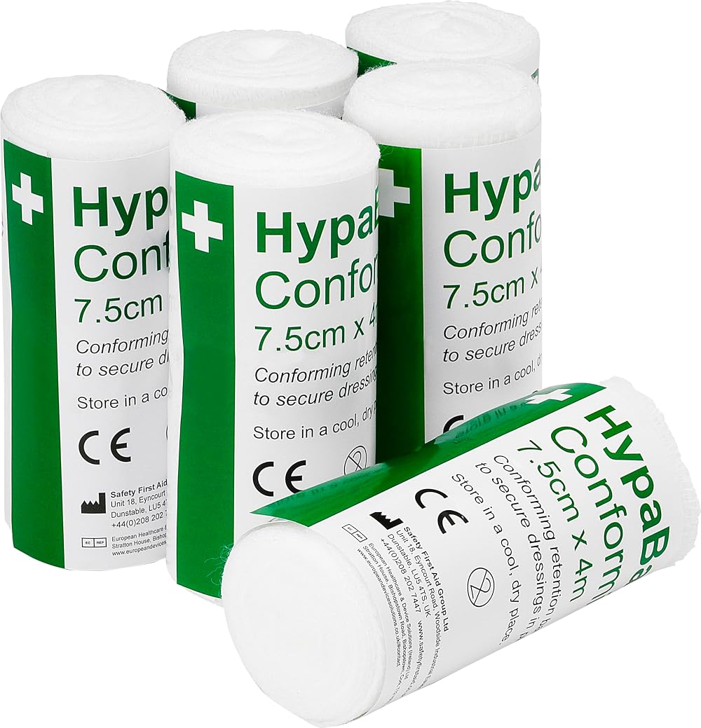 Safety First Aid Group HypaBand Conforming Bandages 7.5 cm x 4 m Pack 6