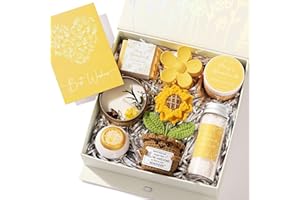 MAYICIVO Spa Gifts for Women Bath Gift Set, Honey & Almond Milk Relaxing Spa Gift Baskets Home Bath Self Care Kit Care Package Thank You Christmas Birthday Gifts for Women Mom Her Friends Sister Teen Girl Wife