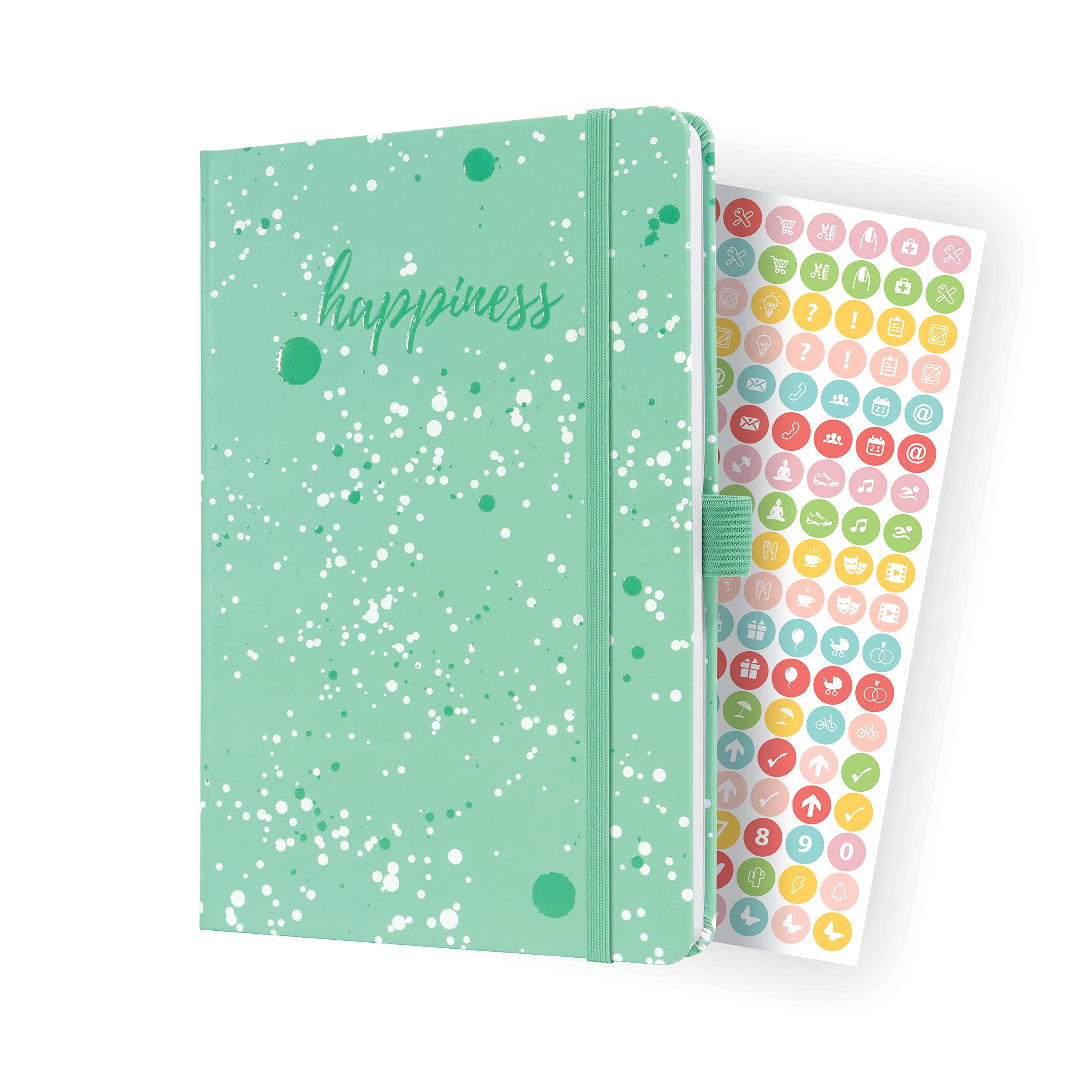 SIGEL J3303 Jolie Weekly diary 2023 - Green Happiness - 13,5 x 20,3 cm - hardcover - 174 pages - green