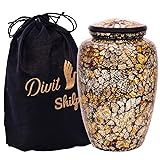Cremation Urn for Human Ashes with Satin Bag, for