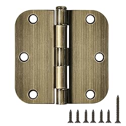 TDCHINGES 3 Pack Antique Brass Door Hinges 3.5 Inch