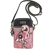 Chala Flamingo Cellphone Crossbody Handbag - Convertible Strap