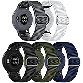 GEAK Stretchy Nylon Watch Bands Compatible with Garmin Venu Sq/Venu Sq 2/Venu 2 Plus, 20mm Loop Elastic Fabric Straps Compatible for Garmin Vivoactive 5 / Vivoactive 3 /Vivoactive 6 Women Men