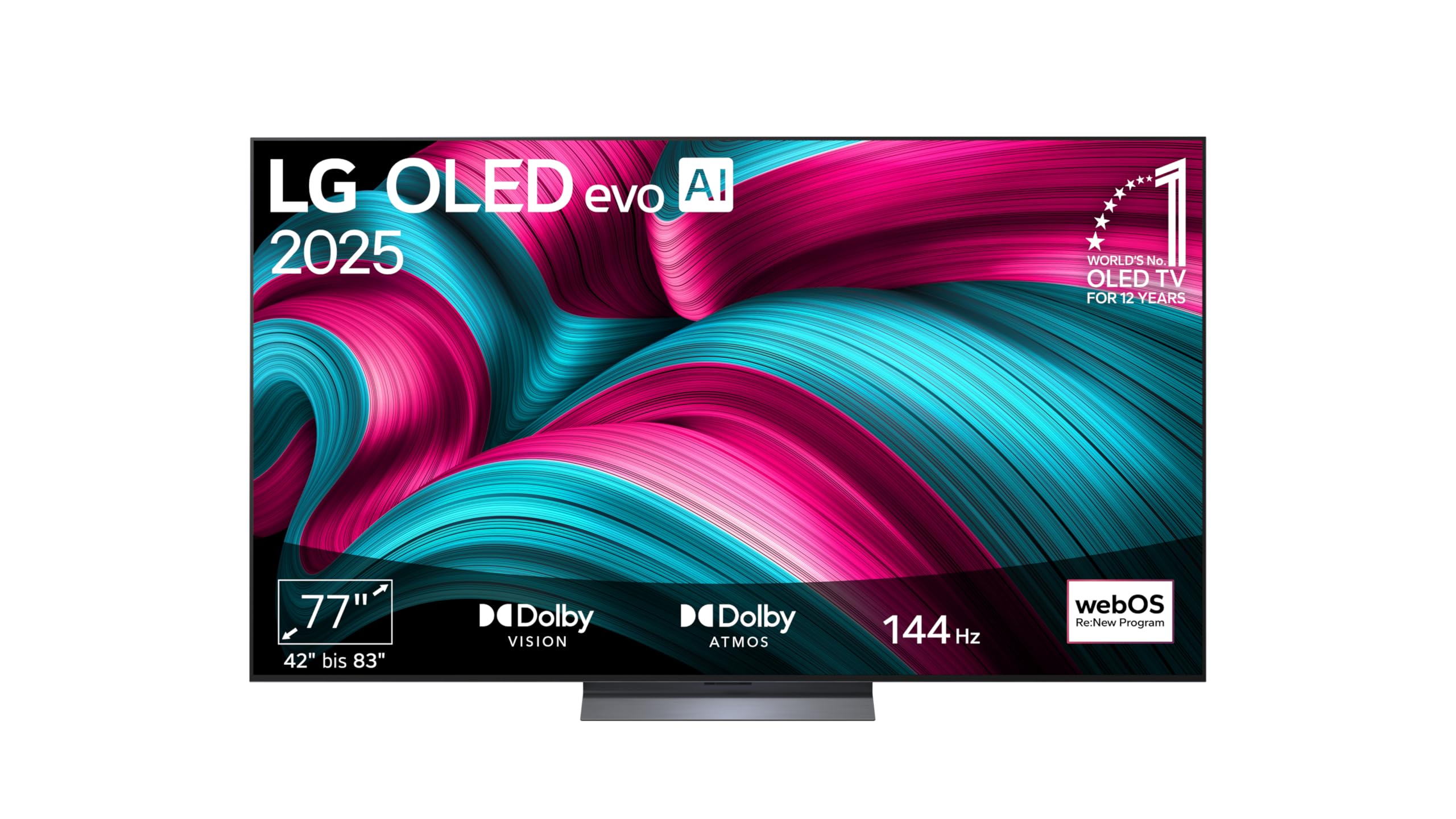 LG OLED77C5ELB TV 77 Zoll (195 cm) 4K OLED evo AI TV (α9 Gen8 4K AI Prozessor, webOS 25, 120Hz (VRR bis zu 144Hz)) [Modelljahr 2025]