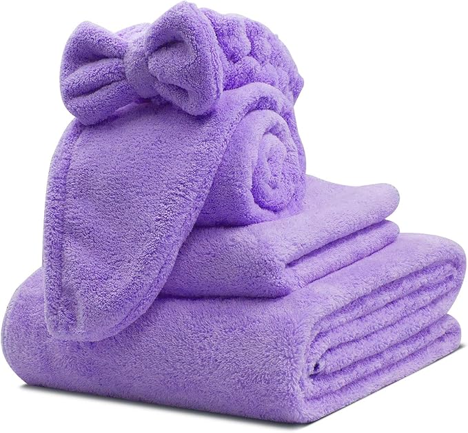 Bath Towel Wrap for Women's Microfiber Shower Towel Wraps Bathrobe Fade