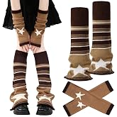 Jspupifip Leg Warmers and Arm Warmers for Women, Y2K Knit Set | Knit Arm and Leg Warmers, Coordinated Styling, Multiple Colors, for Layered Streetwear, and Parties