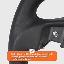 Black Full Leather Replacement Steering Wheel with