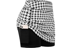 BLEVONH Womens Summer Tennis Skirts with Shorts Underneath, Pickleball, Athletic, Workout and Golf Skorts with Pockets