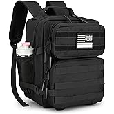 HongXingHai 9L Mini Tactical Backpack for Men and Women, Tactical Backpack Small for Hiking, Small Tactical Bag（Black）