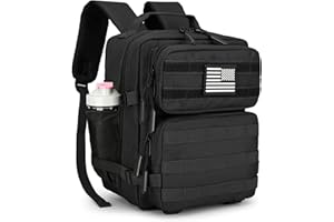 HongXingHai 9L Mini Tactical Backpack for Men and Women, Tactical Backpack Small for Hiking, Small Tactical Bag（Black）