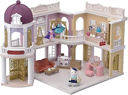 Amazon.com: Calico Critters Town Series Grand Department Store Set de regalo, juego de casa de muñecas de moda, figura, muebles y accesorios incluidos: Toys \u0026 Games