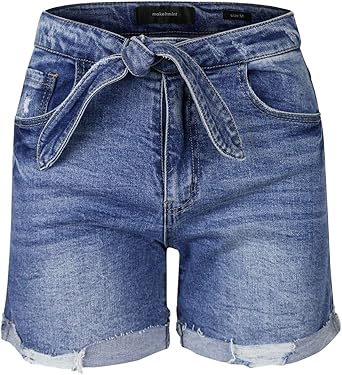 cuffed high waisted shorts