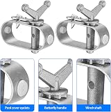 Jttxiu 10 Pcs Pool Cover Ratchet Kit Aluminum Turnbuckle Cable Winch view 3
