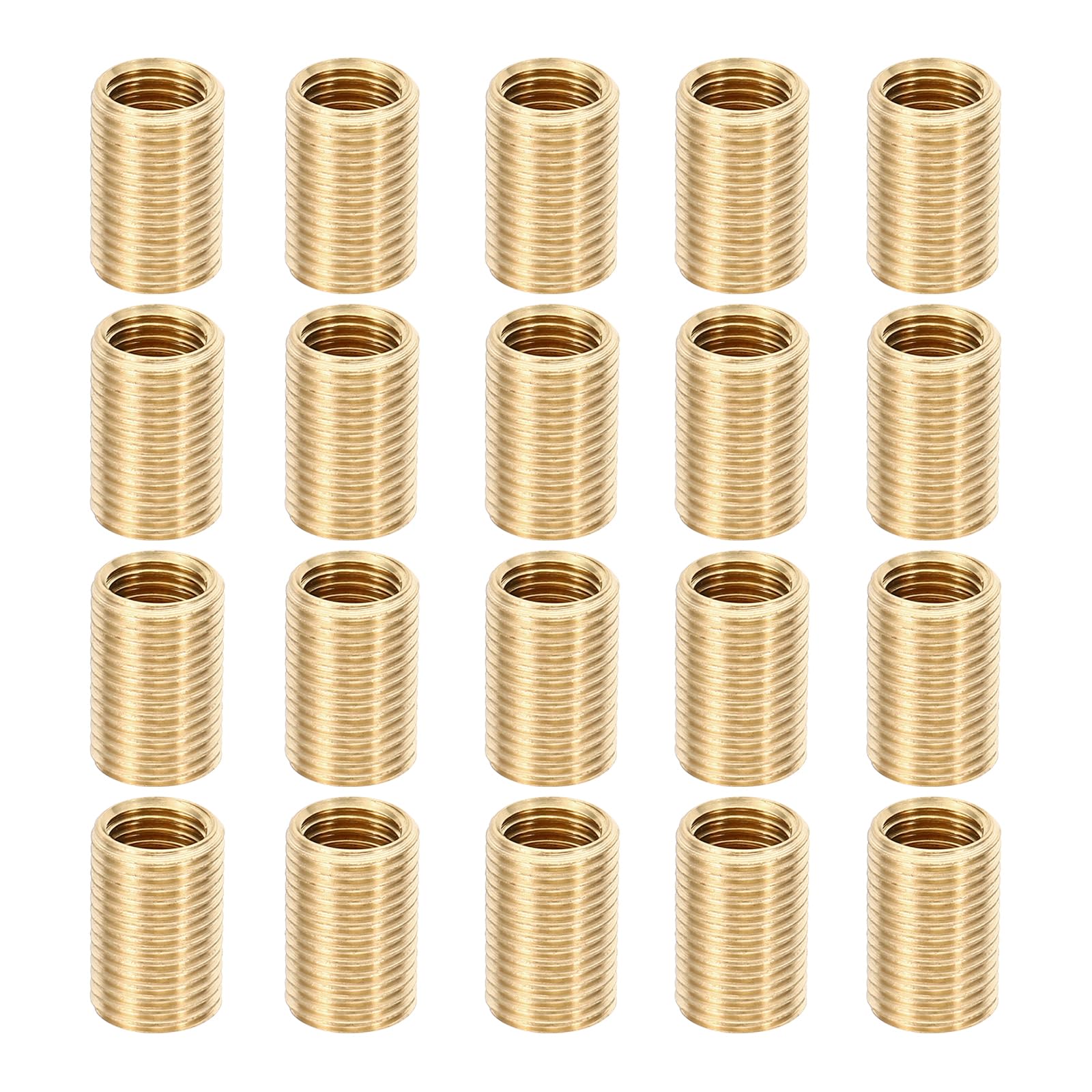 PATIKIL M10xM8x15mm Thread Reducing Nuts Insert, 20 Pcs Male to Female Fine Thread Adapter Repair Insert Pipe Fitting Screw Sleeve Reducer for Pendant Light — image 1