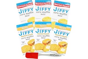 L&L FAMILY STORE 6 PCS Jiffy Muffin Mix | Corn Muffin + Honey Corn Muffin | America's Favorite Corn Muffins | Quality and Value Since 1930 | Bundled with Bonus L&L Mini Spatula