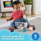 Fisher-Price Baby's First Blocks Stacking Toy 10 Shapes Navy Fawn HJP20 view 2