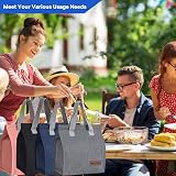 Yikki Insulated Lunch Bag for Men Women Kids - Leakproof Thermal Tote Black view 7