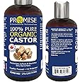 270ml (9oz) ORGANIC CASTOR Oil, 100% Pure Certified For Hair, Beard, Moisturizes, Softens, Nourishes Skin, Hair and Nails, Ma