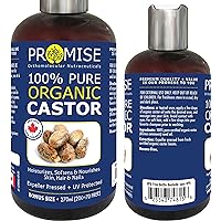270ml (9oz) ORGANIC CASTOR Oil, 100% Pure Certified For Hair, Beard, Moisturizes, Softens, Nourishes Skin, Hair and Nails, Ma