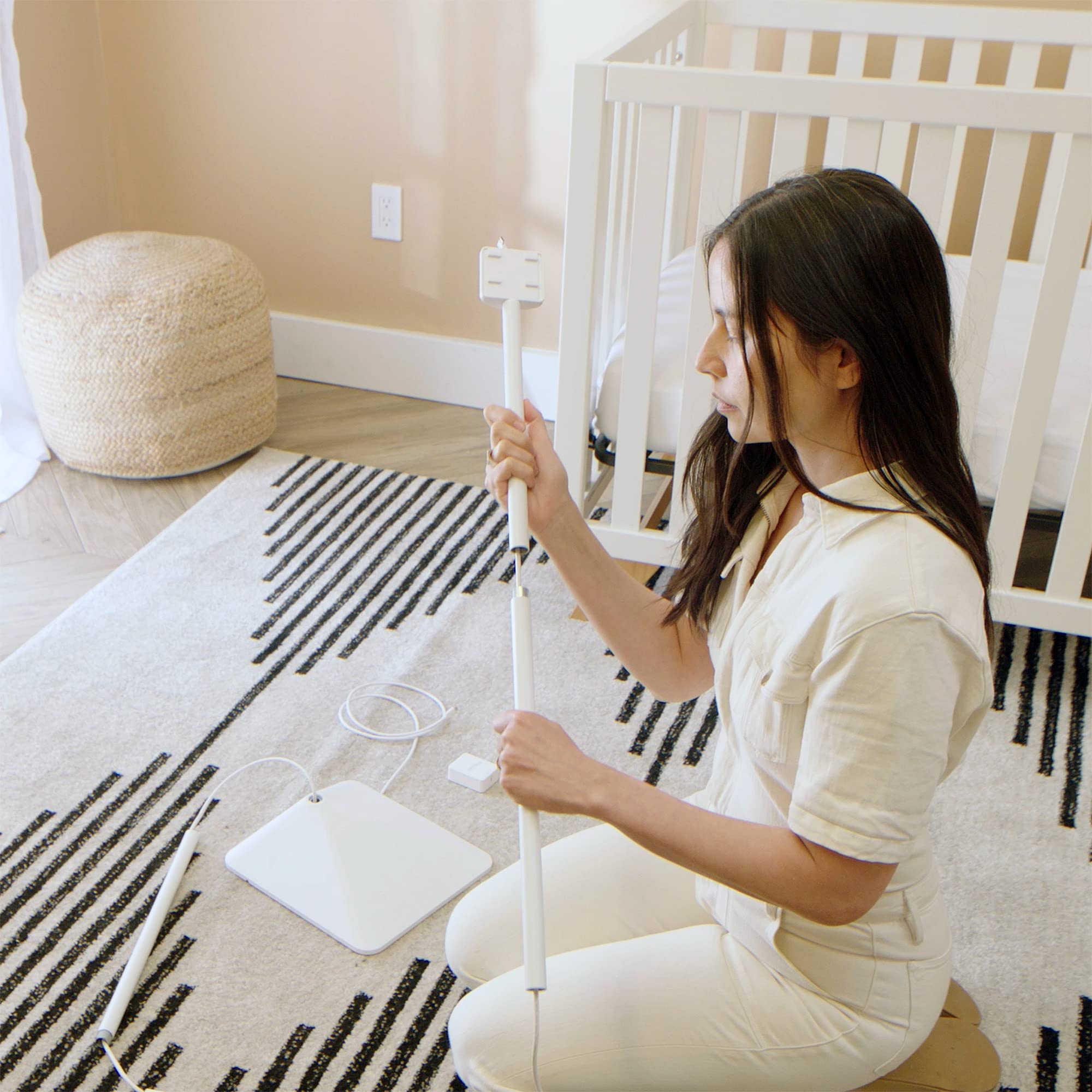 Miku Pro Smart Baby Monitor with Floor Stand - Contact-Free Breathing & Sleep Tracking - Real-Time - HD Video Baby Monitor with Camera & Audio, Night Vision, Humidity & Temperature - Two-Way Talk