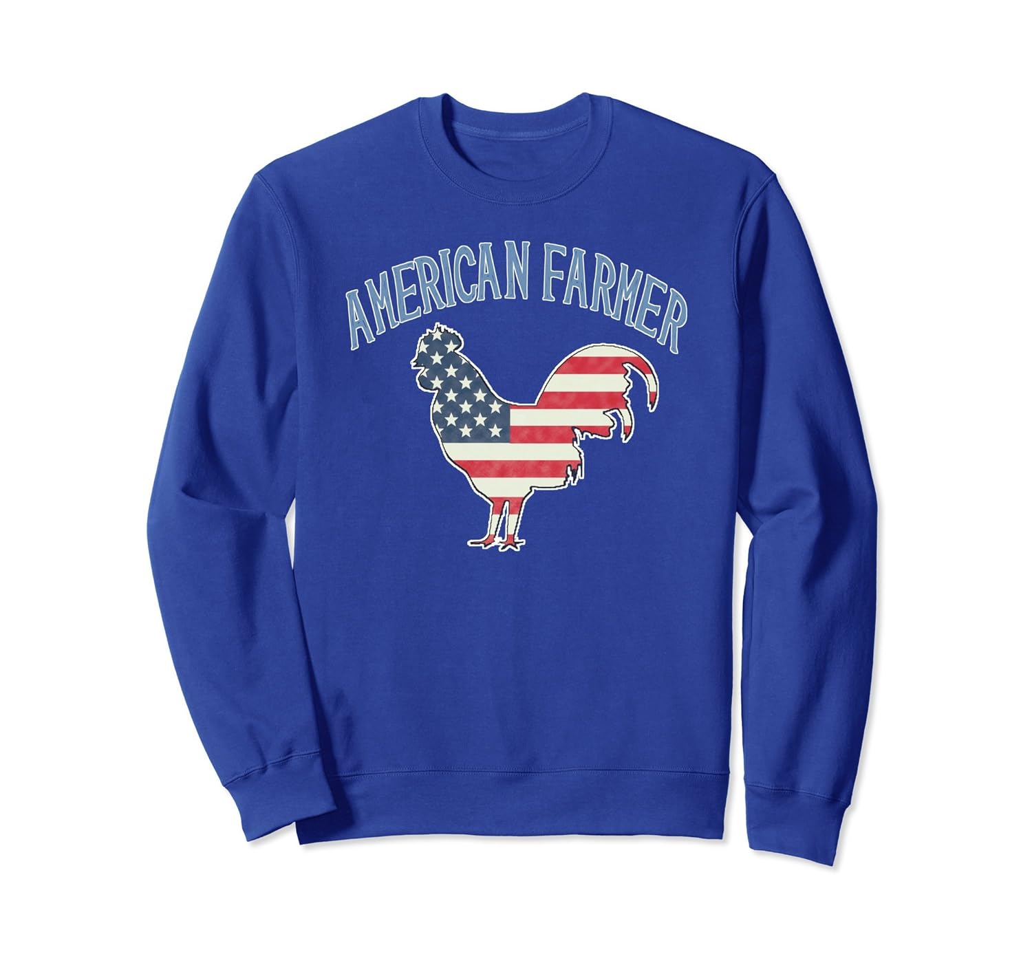 American Farmer Patriot Rooster Distressed Flag Sweatshirt-anz