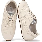 Project Cloud Leather Barefoot Shoes Women – Memory Foam Lace-Up Womens Sneakers – Lightweight & Non Slip Womens Shoes Casual – All-Day Women's Fashion Sneakers for 2026 (Monica,CREAPU,8) Cream