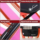 Vinsani Foldable Picnic Blanket 170 x 130 cm Pink Stripe Anti Slip Waterproof view 6