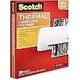 Scotch Thermal Laminating Pouches, 200-Pack, 8.9 x 11.4 Inches, Letter Size Sheets, Clear, 3-Mil (TP3854-200)