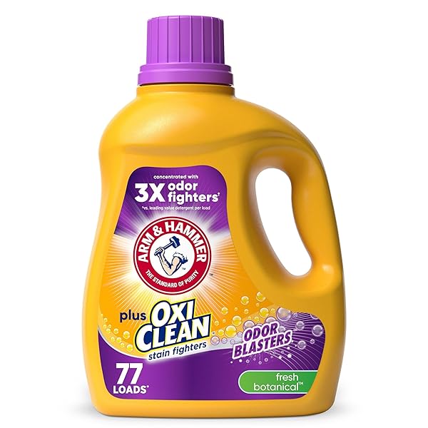 ARM & HAMMER PLUS OXICLEAN ODOR BLASTERS FRESH BOTANICAL, 77 LOADS LIQUID LAUNDRY DETERGENT, 100.5 FL OZ
