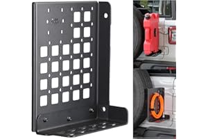 JOYTUTUS Gas Can Mount Bracket Step Foot Pedal Compatible with Wrangler JL 2018-2025, Wrangler Molle Cargo Storage Bracket Fi